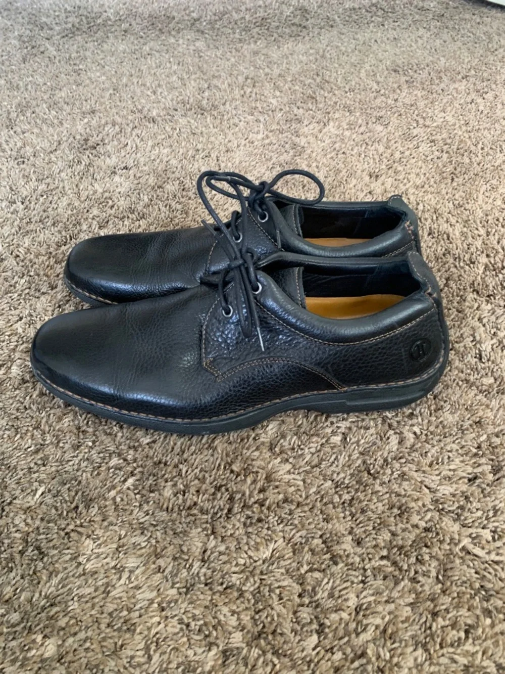 Cole Haan Black Pebble Leather Oxford Casual Shoes 10.5 Classic